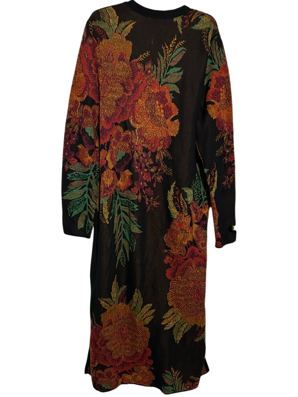 Peruvian Collection Black with Red & Green Floral Size XL - Picture 2 of 5